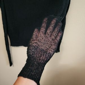 Black Mesh Long-sleeve